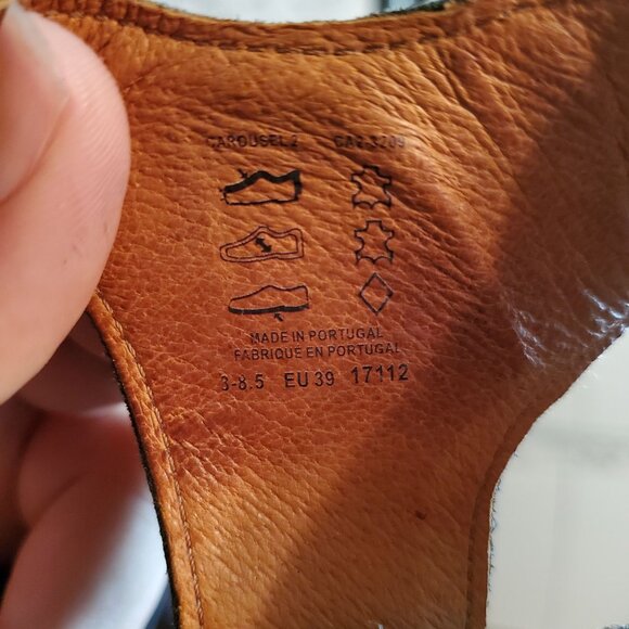 Taos Footwear Shoes Womens EU 39 US 8-8.5 Black Leather Carousel 2 Sandals - Picture 2 of 9